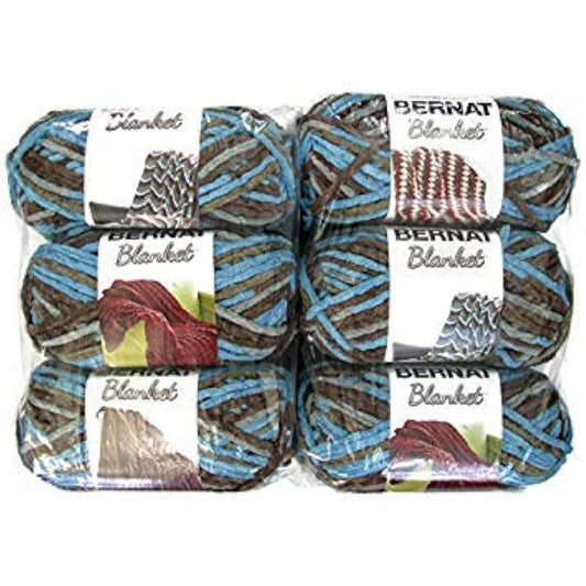 Bernat Blanket Yarn 5.3 oz 6 Pack (Coastal Cottage)