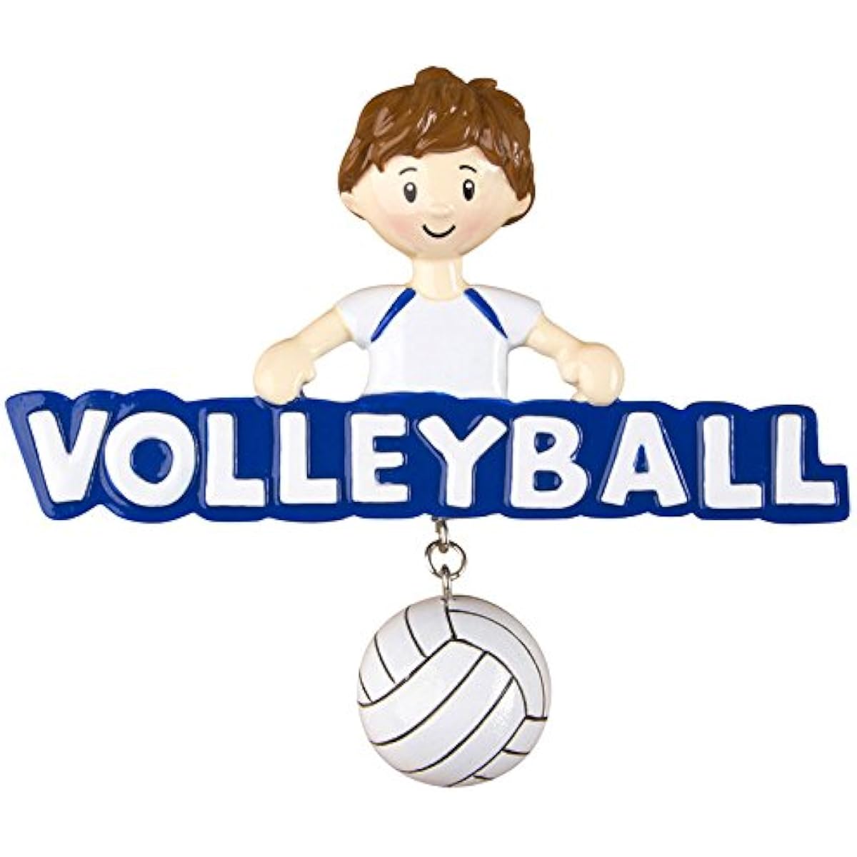 Volleyball Boy Personalized Christmas Tree Ornament