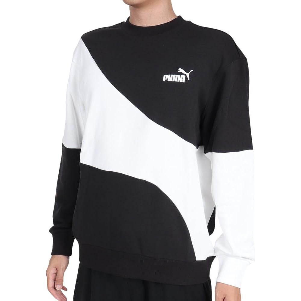 [PUMA] Fleece Trainer POWER Cat Crew Sweatshirt TR 678372 Men's