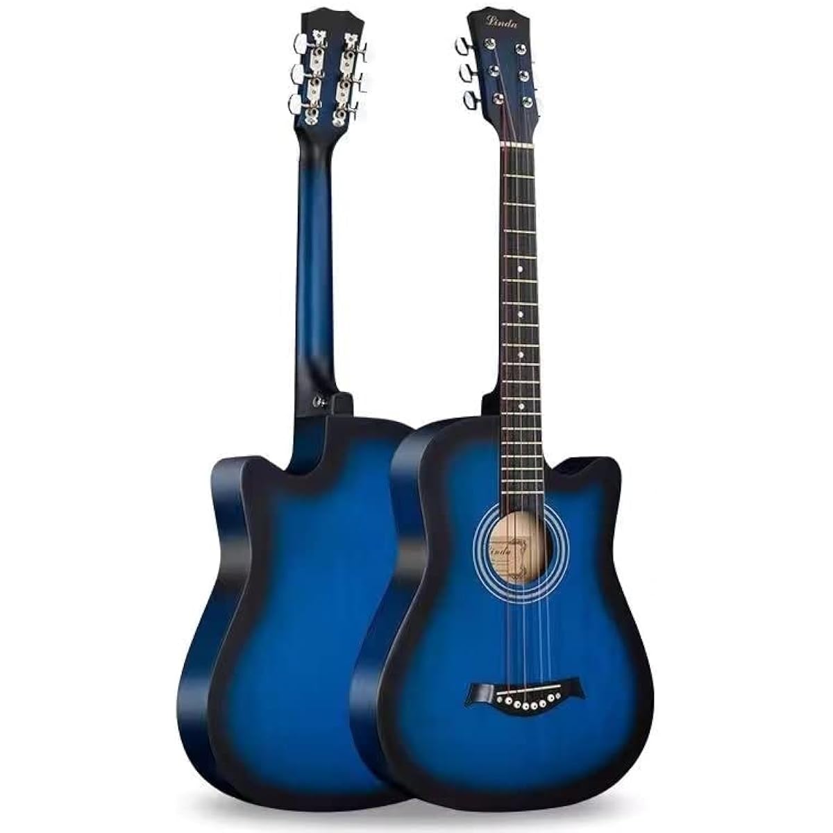 Acoustic guitar guitar, reduces finger fatigue, easy to play, easy to maintain tune Folk acoustic guitar, beginner's instrument, guitar accessories, smooth and beautiful, for students, children and adults Native classical guitar (Color: C_38 inches)