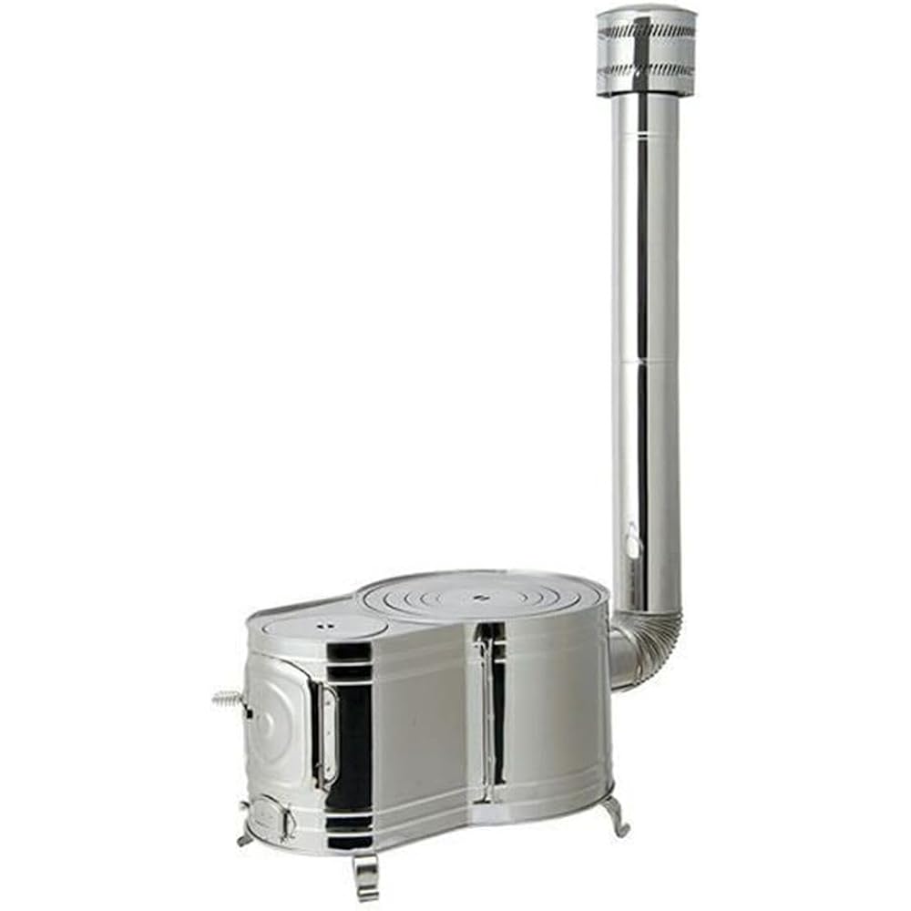 Honma Seisakusho Stainless Steel Clock Type 1 Wood Stove Set