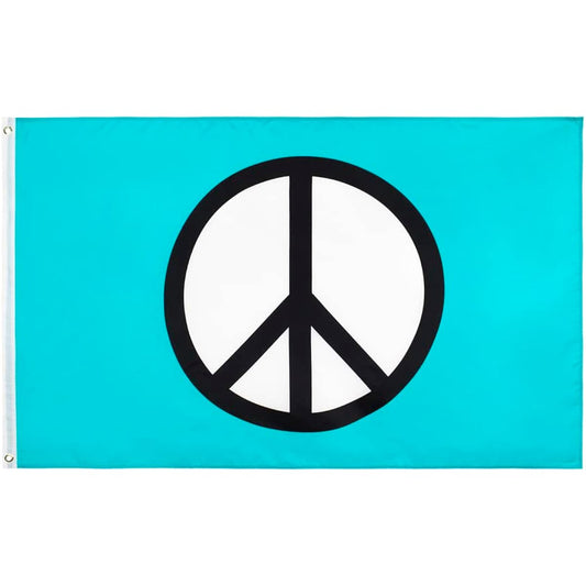 ANJOR 3x5ft Peace Symbol Flag - World Peace Flag