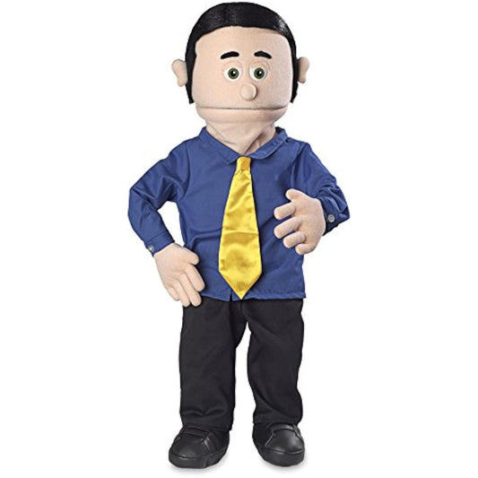 30 George, Peach Dad / Businessman, Professional Performance Puppet with Removable Legs, Full or Half Body by Silly Puppets