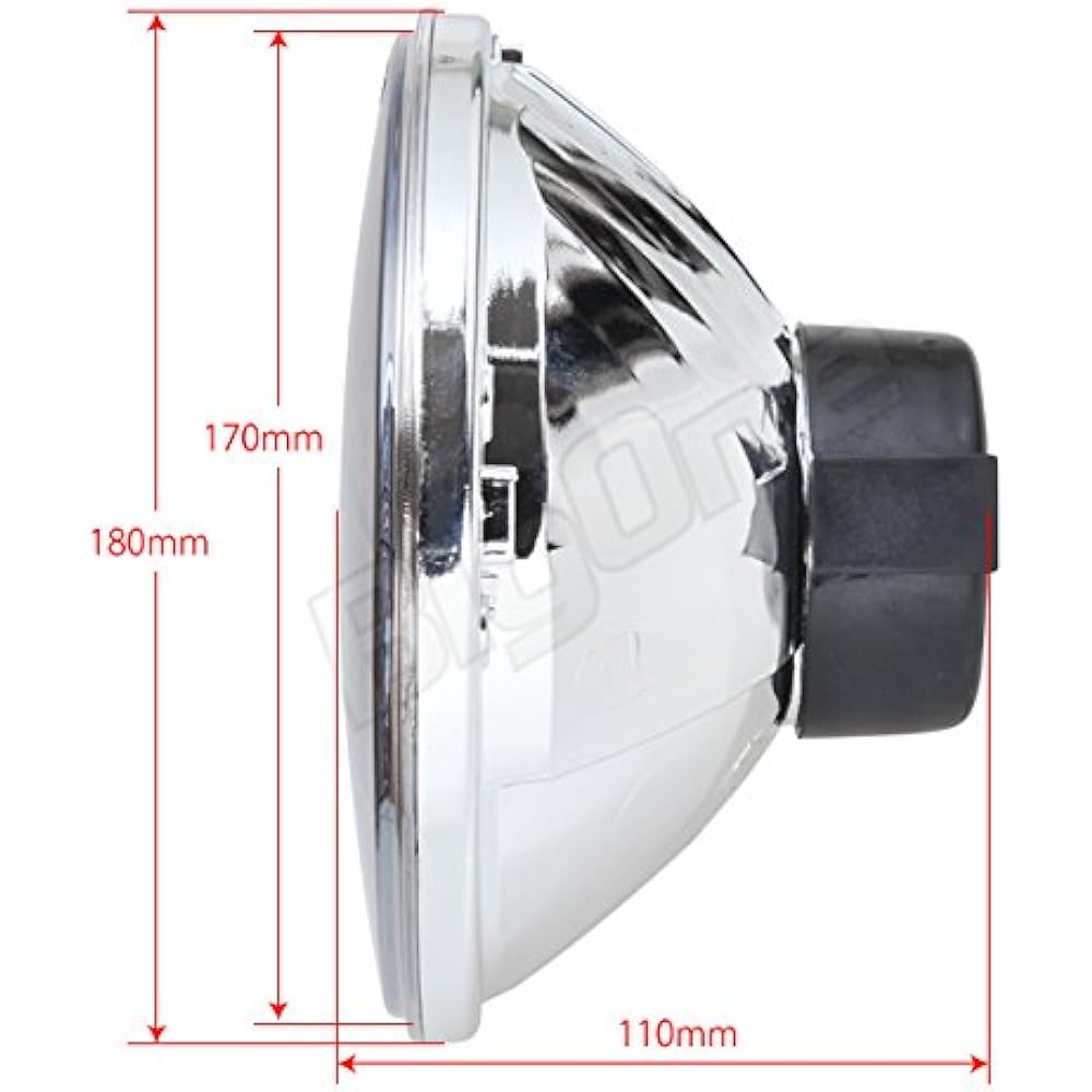 BigOne 4 Wheel Vehicle H4 Multi-Reflector Headlight Vehicle Inspection Compatible LED Compatible Multi-Reflector Round Clear