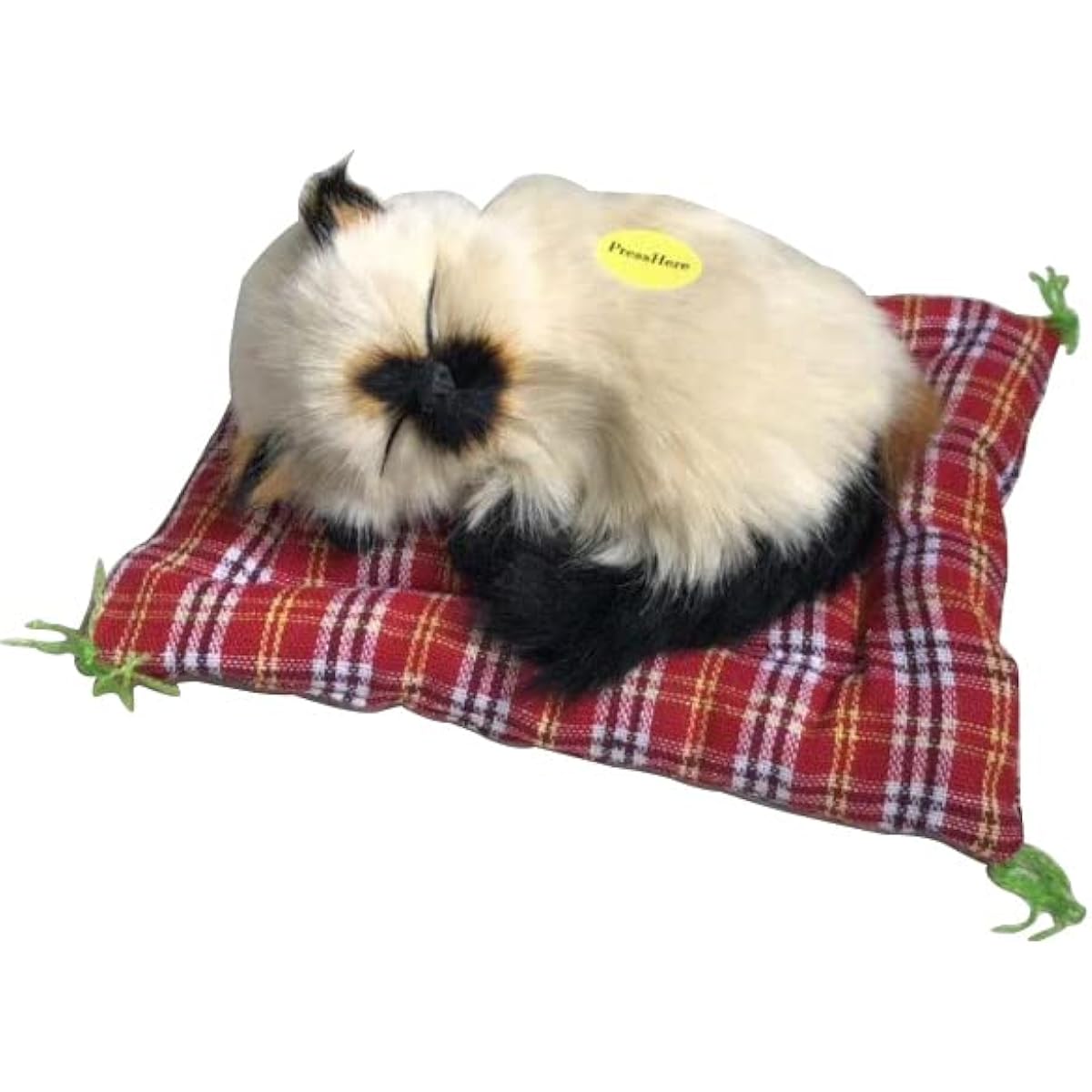 Simulation Lovely Cat Sound Doll Cute Sleeping Plush Cat on the Mat Stuffed Toy Decoration Perfect Gift