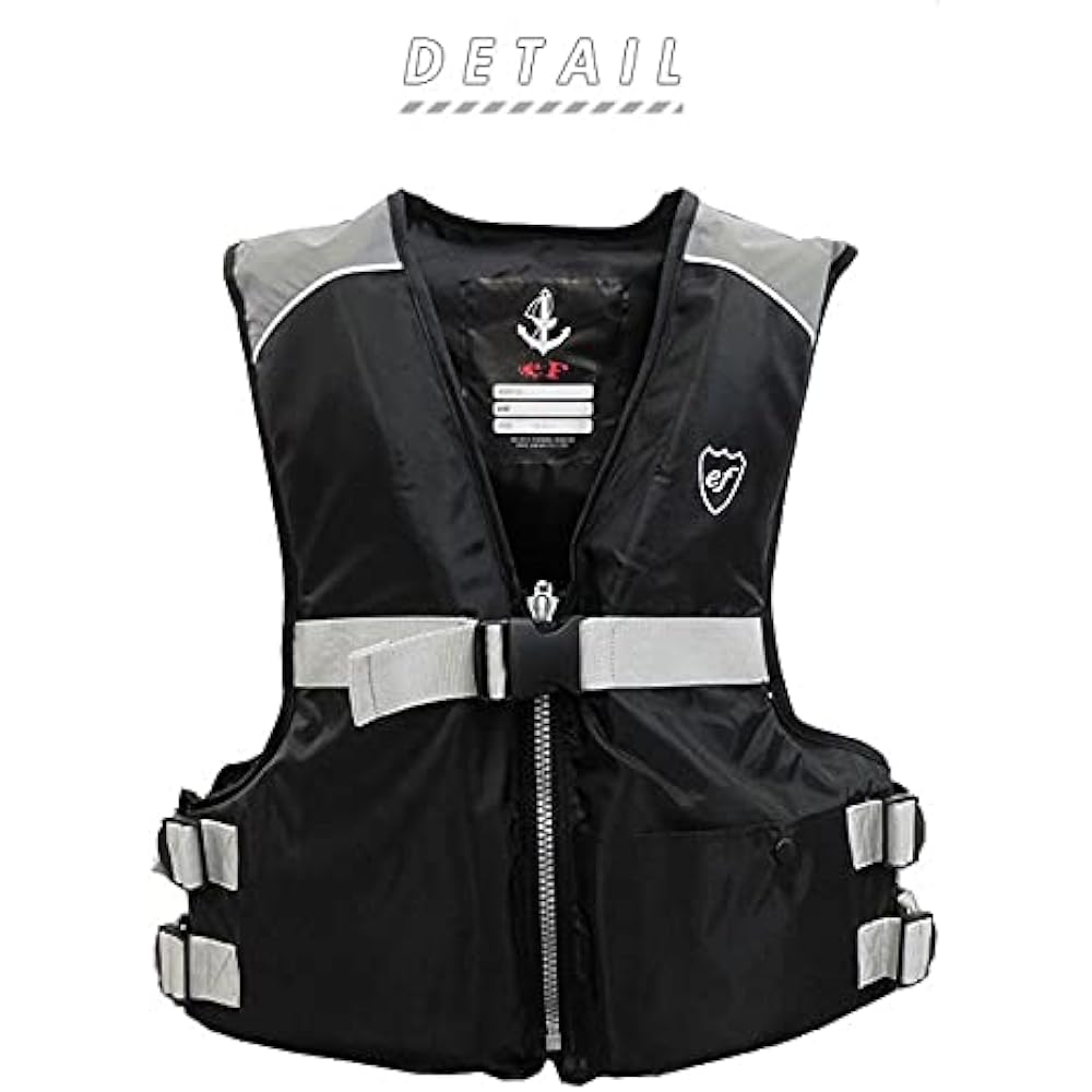 Fine Japan Simple Floating Vest with Whistle BK Free Size FV-6127