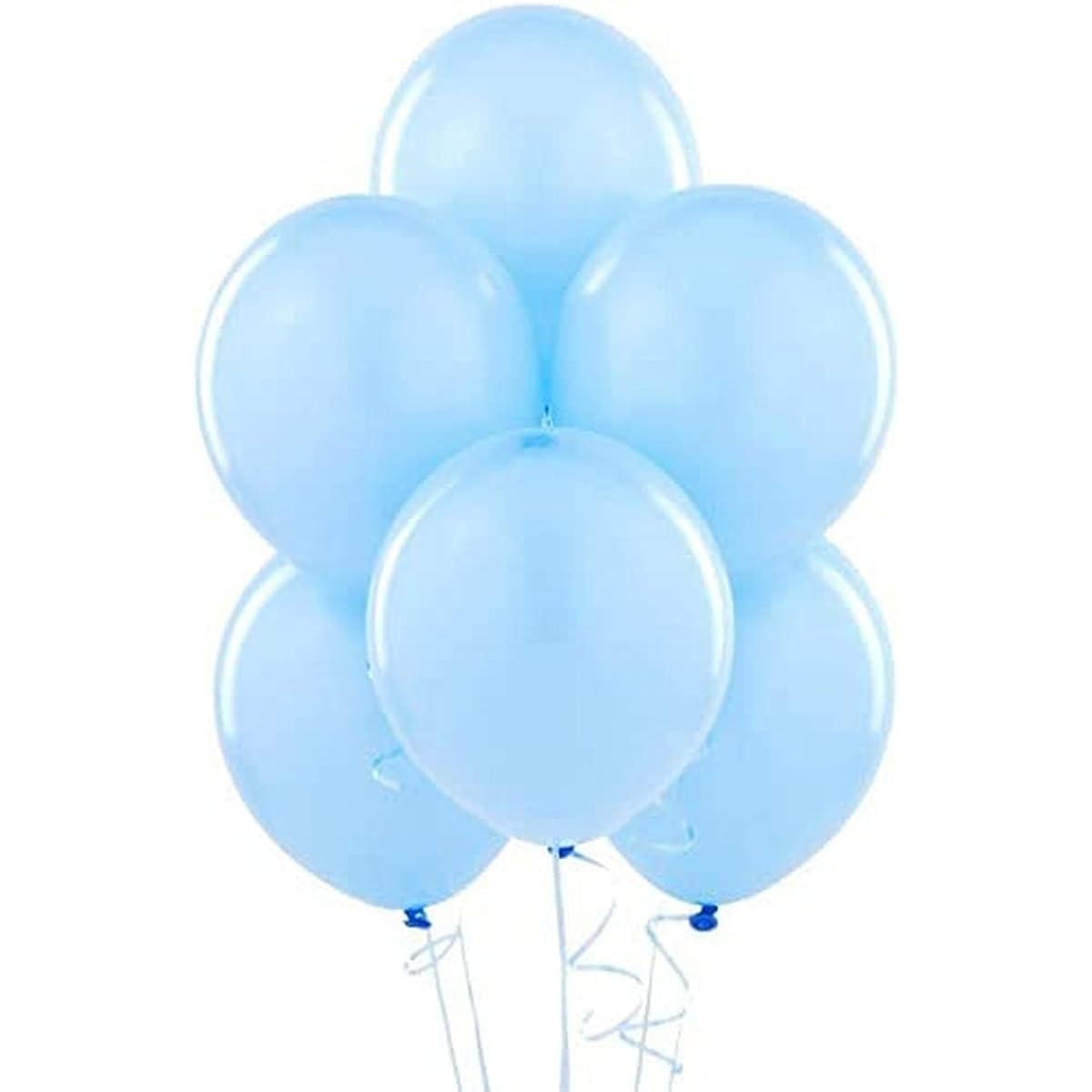 Party Perfect Plain Balloon Decor, Powder Blue, Latex, 12 inches, Pack of 72