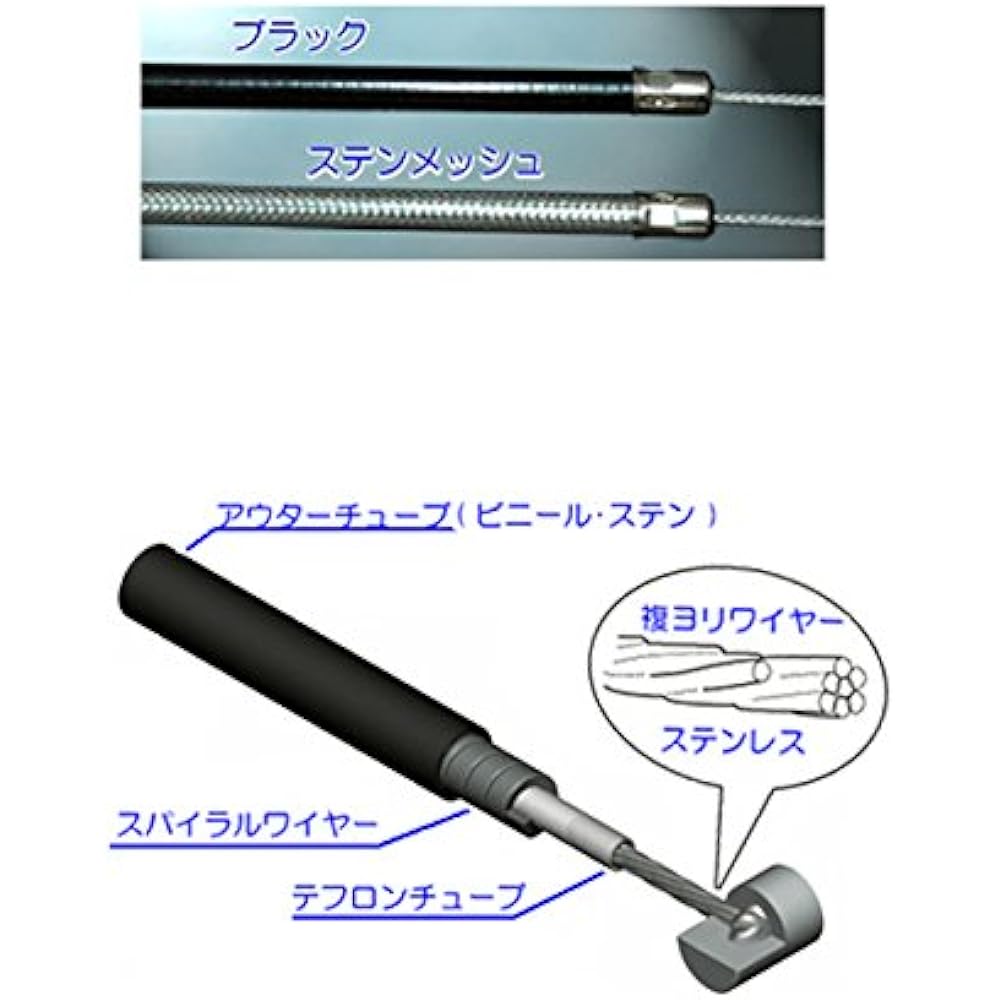 HK Genuine specification accelerator wire [Mesh 300mm long for KAWASAKI BALIUS I type (91-96)]