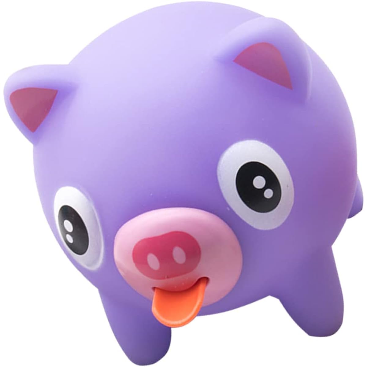 NUOBESTY Kids Animal Tongue Squeezing Sticking Slow Waking Pig Stress Scream Toy for Stress Relief (Purple)