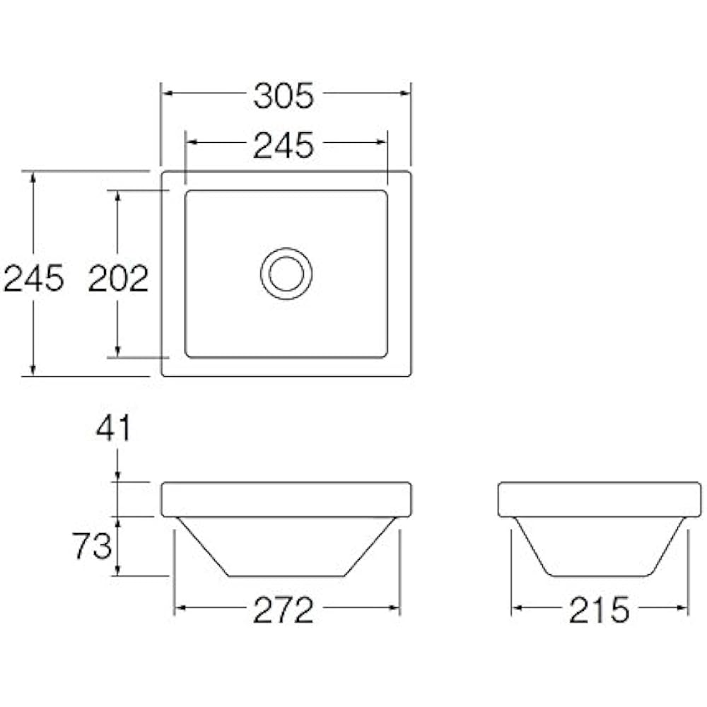 Sanei Faucet SANEI RIRAKU Hand Wash Basin HEKIKU HW20231-016