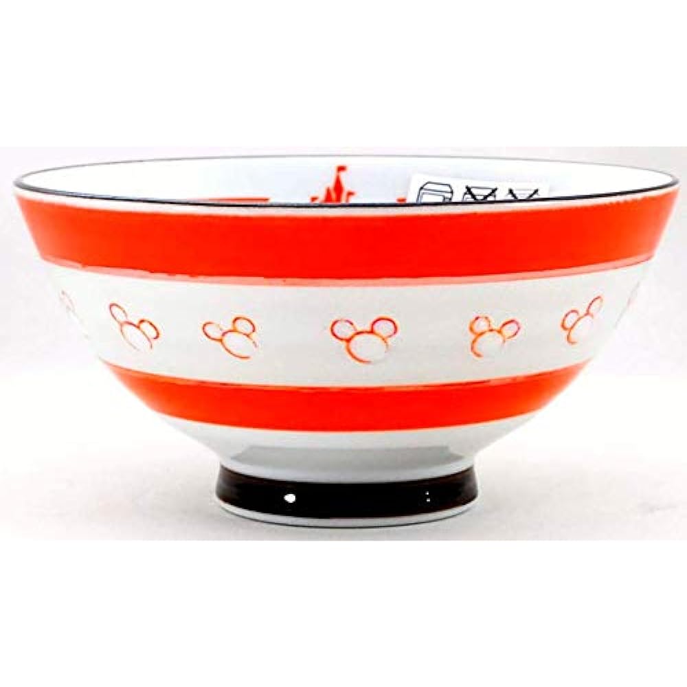 Disney Resort Exclusive Couple Bowl Blue Red Horizontal Line Minnie Mickey