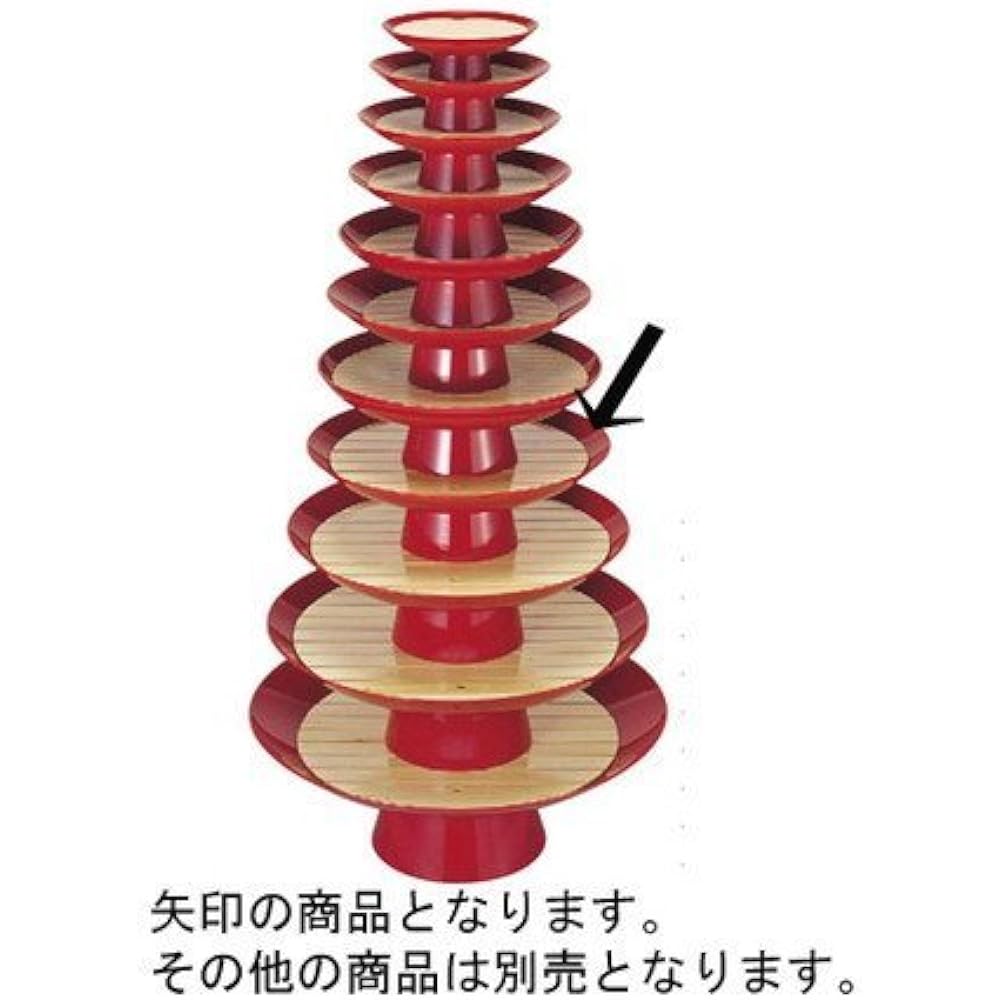 Serving vessel Vermilion large sake cup serving vessel (perforated plate sold separately) 4 dimensions [42.3φ x 14.7cm] Thermosetting resin (melamine or urea resin) (7-706-1) Restaurants, inns, Japanese tableware, restaurants, commercial use