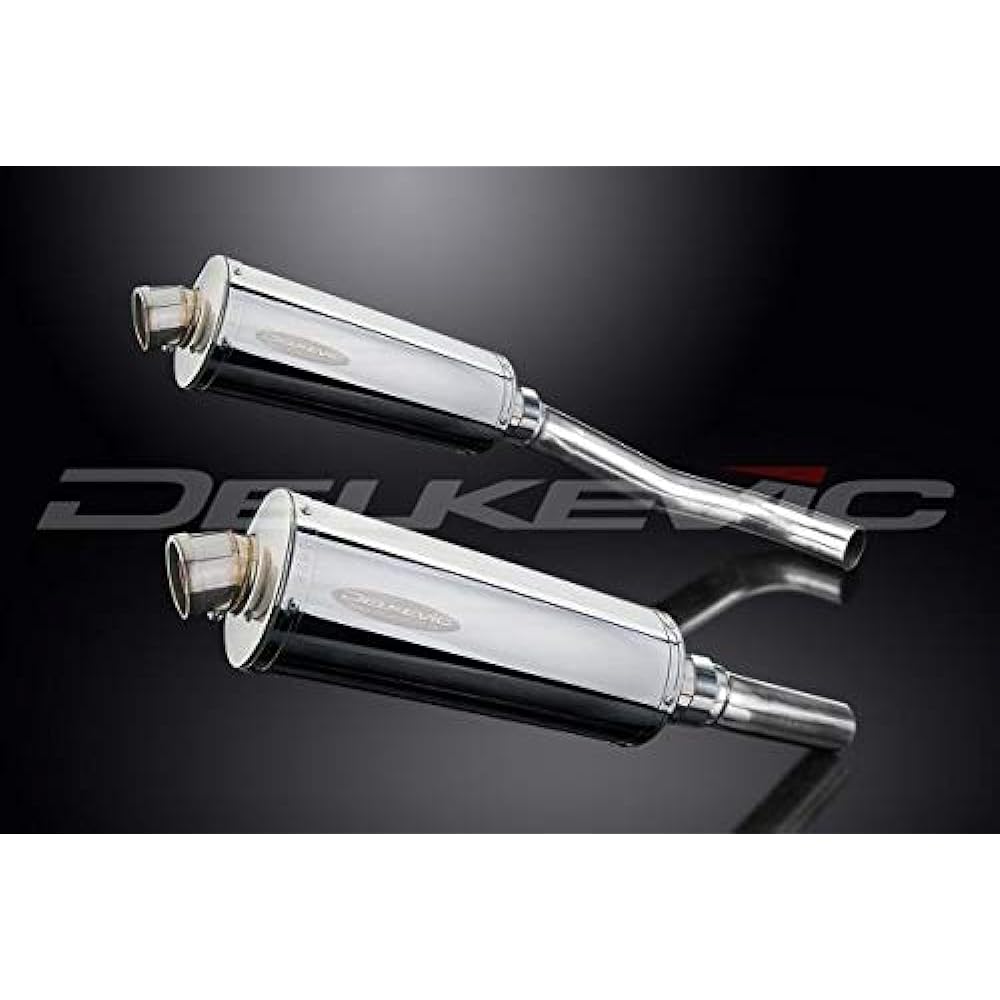 DELKEVIC Slip-on Stainless Steel Oval Muffler KAWASAKI Z1000 2007-2009 350mm KIT04G6