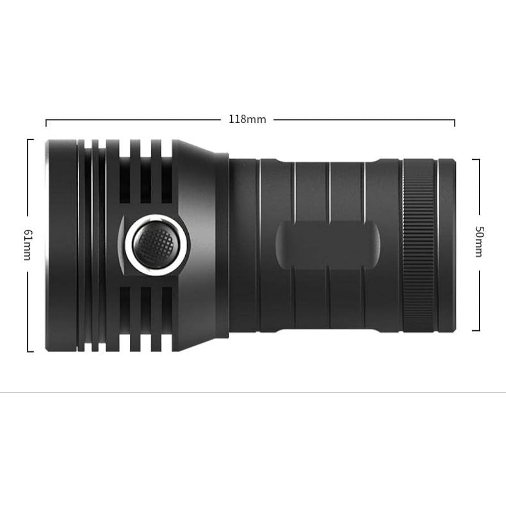 LED Flashlight 10000LM 4800mAH USB Rechargeable Powerful Military Strongest Small USB Rechargeable LED Lightweight Waterproof 3 Modes Dimmable Earthquake Disaster Prevention Power Outage Emergency Outdoor Camping Hunting Night Fishing (18650 Lithium Batt