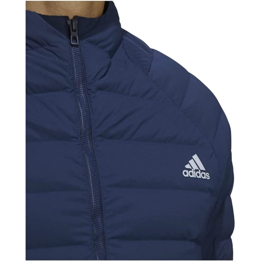 [Adidas Golf] Men's Golf Jacket, Lightweight Mini Lip Thermal Long Sleeve Full Zip Down Jacket