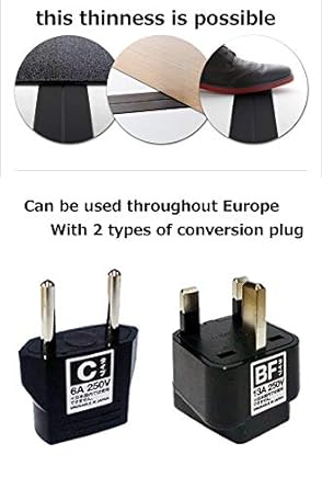 The world's thinnest 0.9mm extension cord flatcode (1.5m, black)
