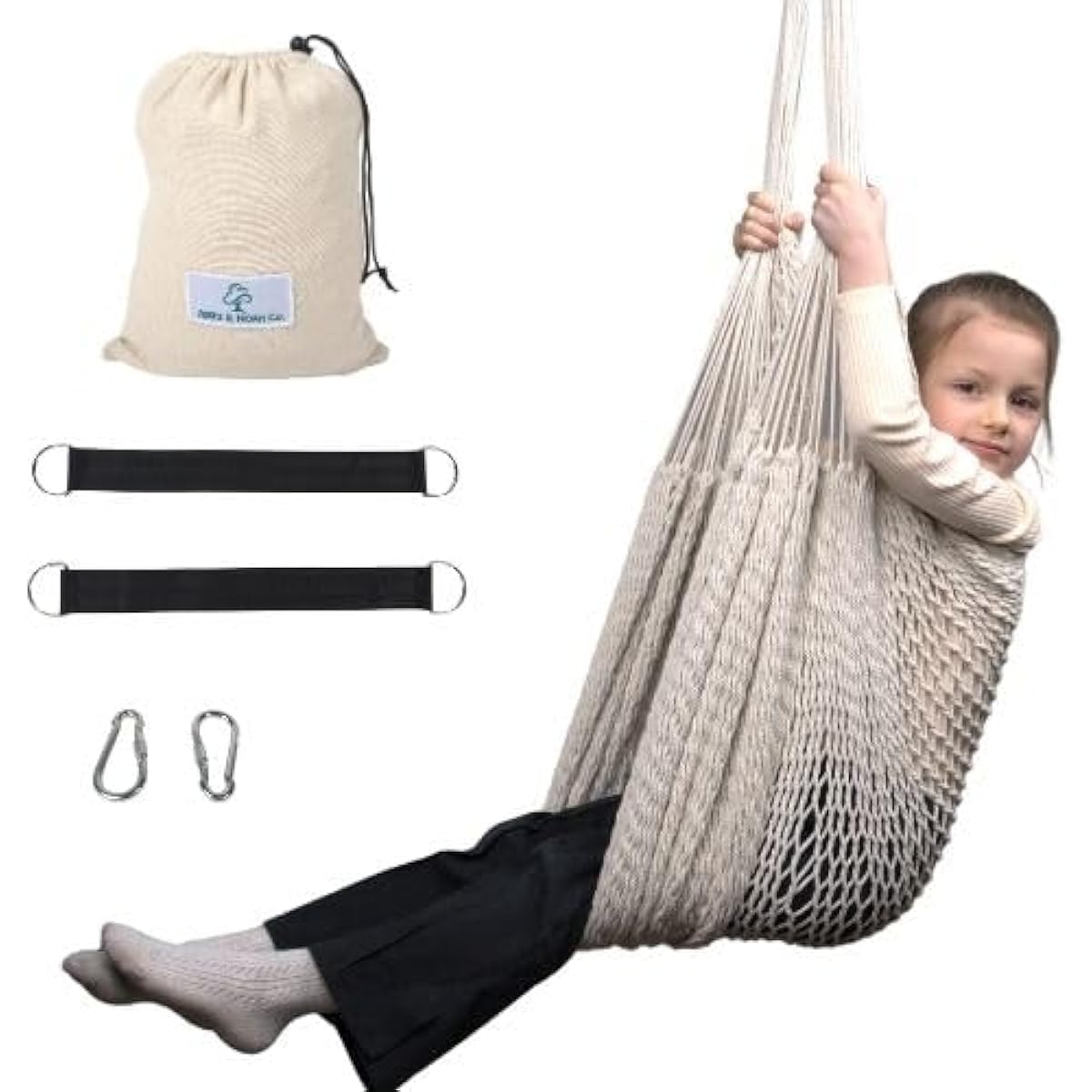Hanging Chair - Therapeutic Design Sensory Swing for Kids & Adults ADHD/Autism/Anxiety - Hammock Chair for Bedroom - Outdoor Swing for Adults - 300 lbs Weight Capacity - Swing for Room