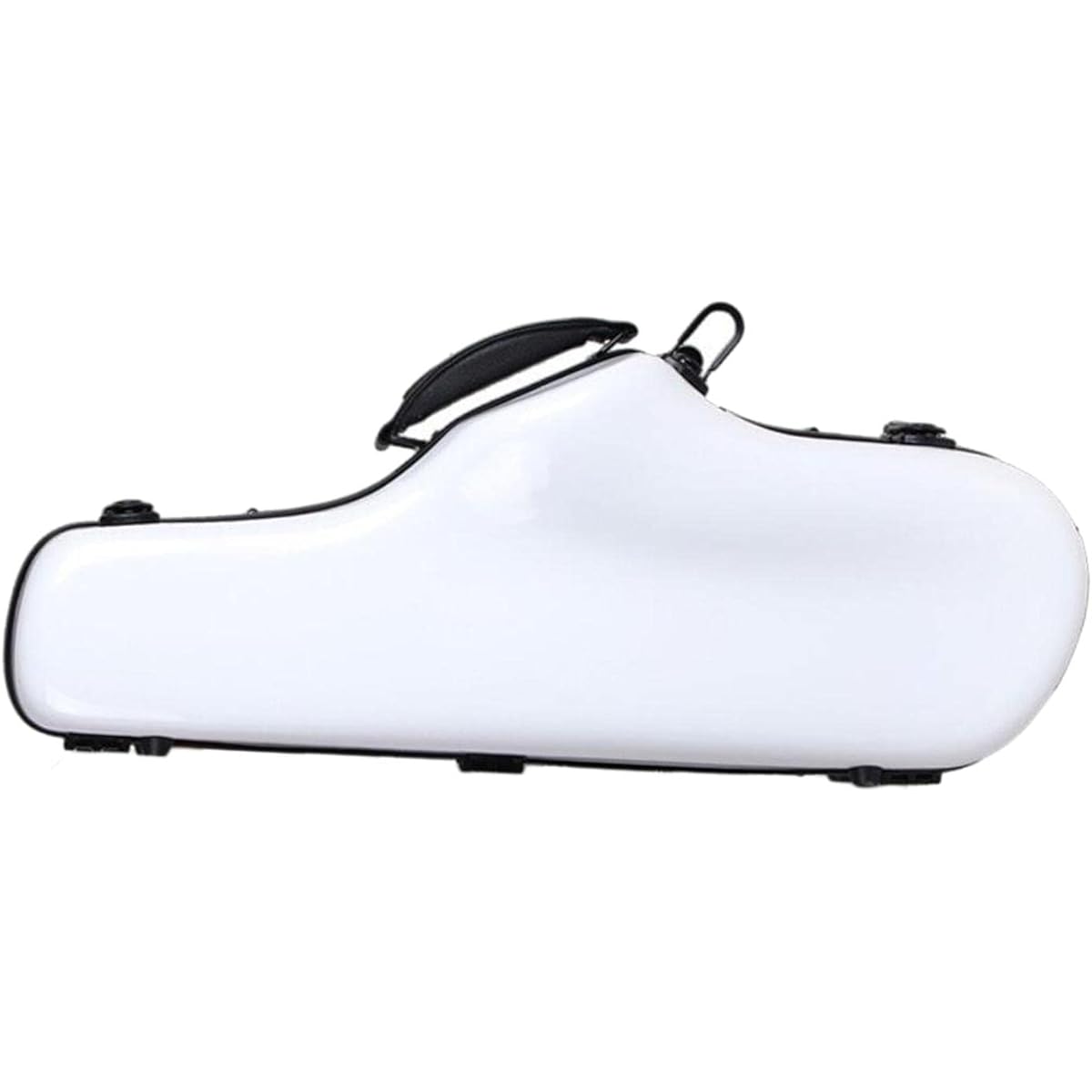 Dickly Alto Saxoph Gig Bag, Removable Shoulder Strap Durable Lightweight Hard Case for Saxophone, White