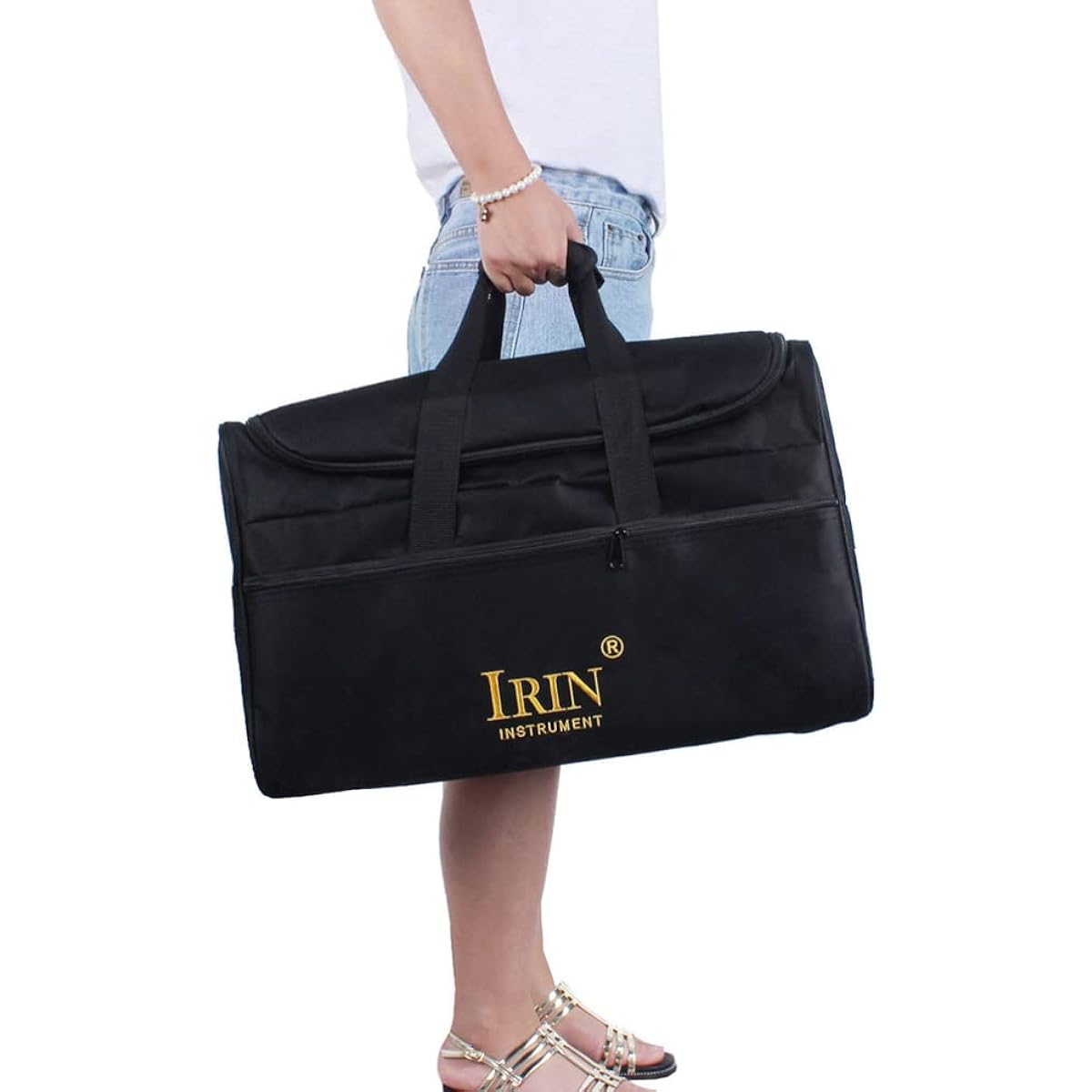 Vaguelly Padded Cajon Bag Bongo Drum Bag Cajon Box Drum Bag with Carry Grip & Shoulder Strap Oxford Cloth Cajon Storage Bag