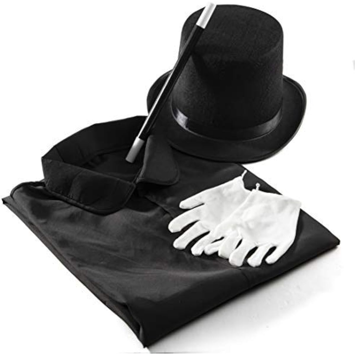 Pretex Kids Magician Costume Kids Toy Kit Set for Boys and Girls with Top Hat, Cape, Magic Wand, White Gloves for Magic Shows and Halloween Costumes | Perfect for Toddlers and Kids Ages 6-12