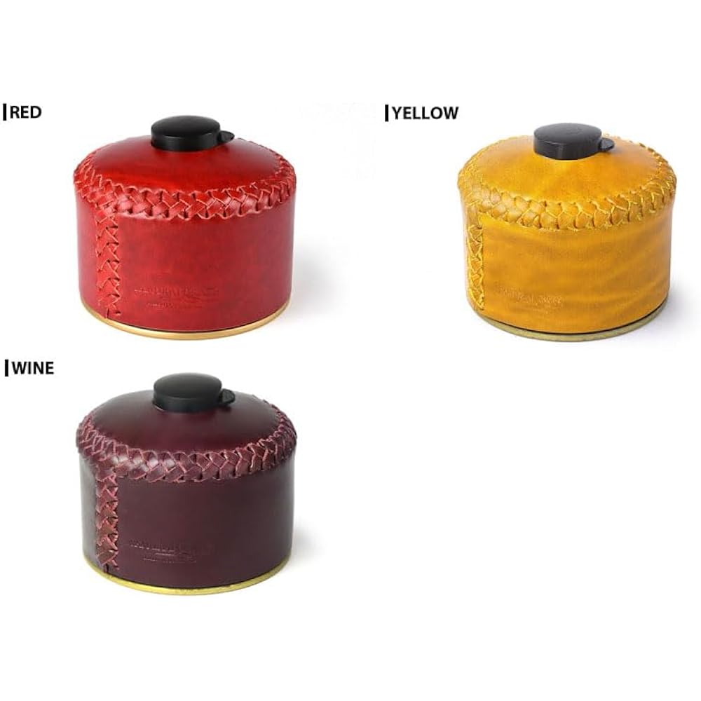 [Samurai Craft] Gas cartridge cover OD can leather cover 230g Coleman 230T Lumiere Lantern Lugato shoulder handmade tanned leather aging Vegetable tanned genuine leather