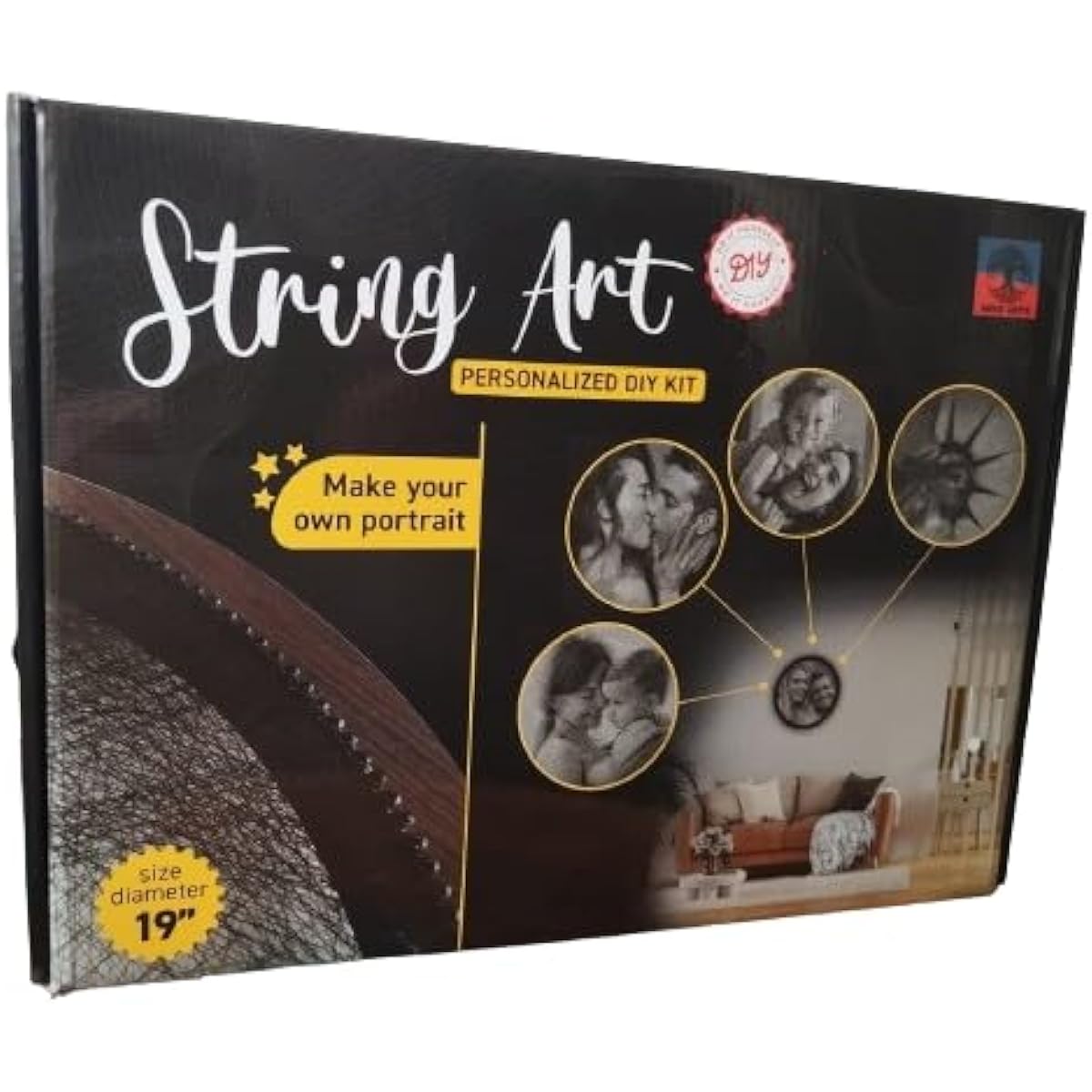 MindArts String Art Kit for Adults - DIY String Art Personalized Round Designs with All Necessary Accessories Craft Kit for Circle Table - Home Decor