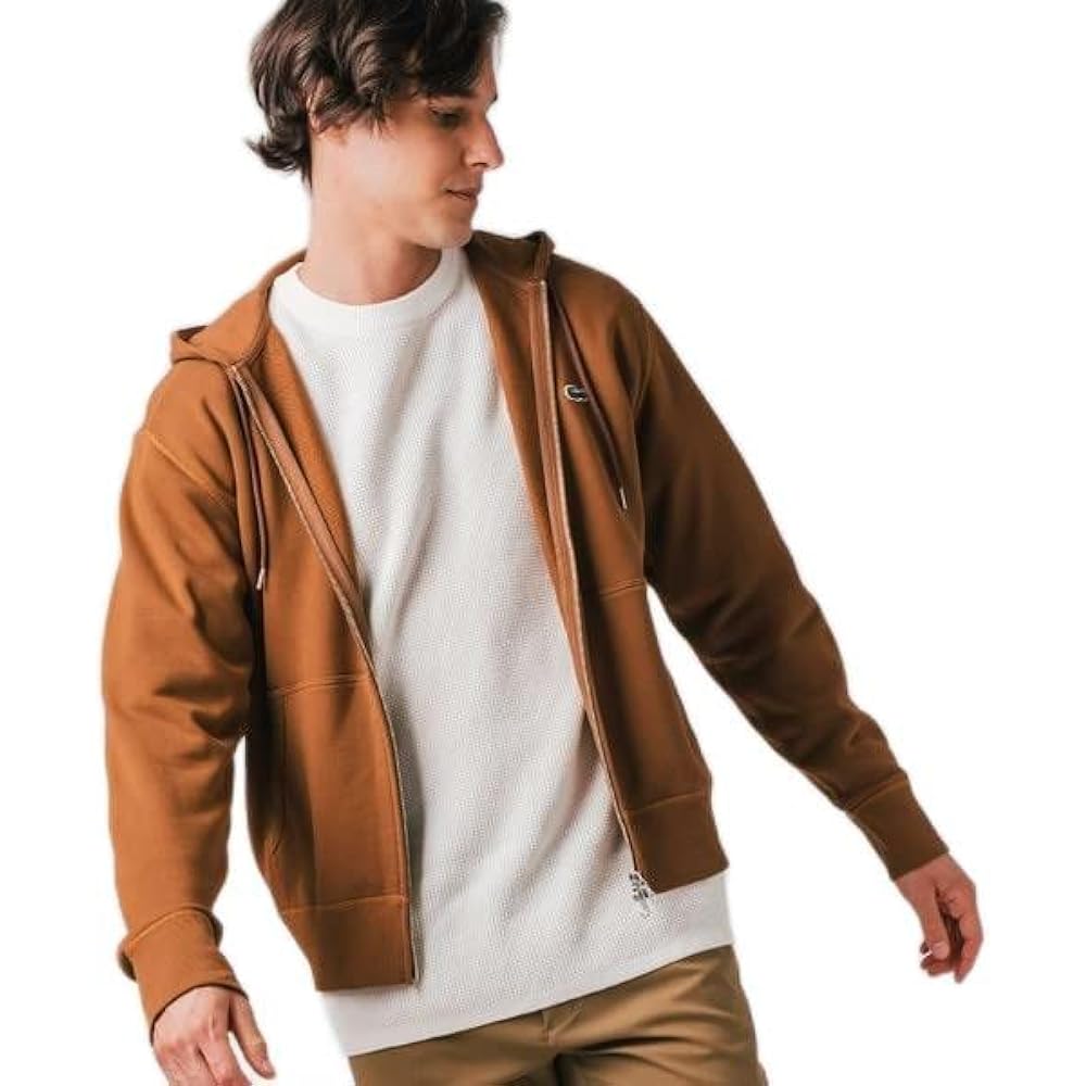 [Lacoste] Sweat Regular Fit Premium Cotton Zip Sweat Parka [Official] Men's SH101LJ-99