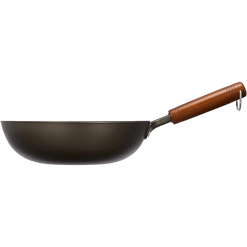 Tafuco Stir-Fry Pot, Deep Frying Pan, 30cm, For Gas Fire Only, Pure Titanium, Hasemoto, Made in Japan AIT1230