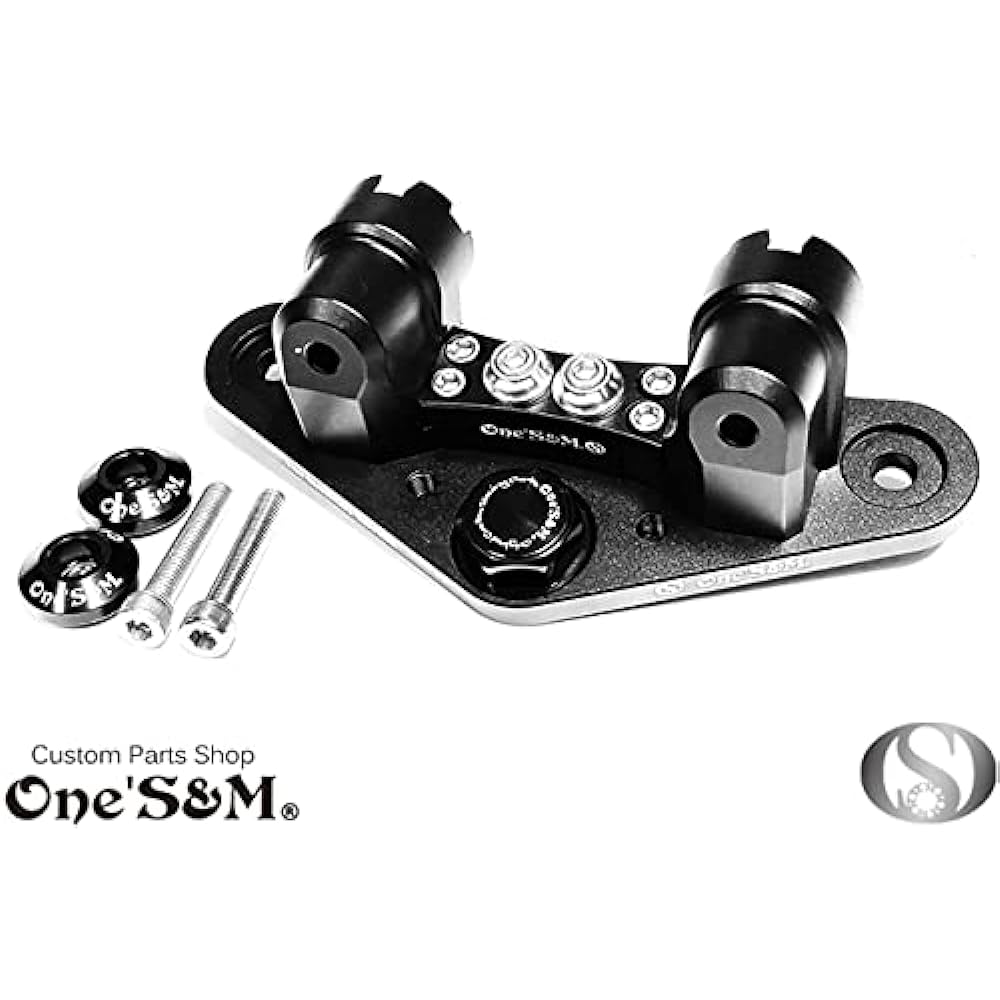 D6-46α+ CNC Kuru Kuru Handle for Monkey Gorilla Ducks Top Bridge for Kuru Kuru Handle Top Bridge SP with Kuru Kuru Han Post and Stem Nut (Black)