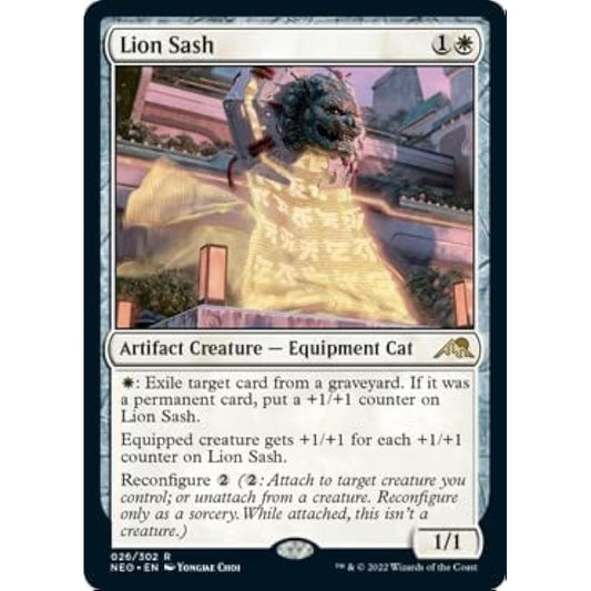 Magic: The Gathering Lion Sash (026) - Foil - Kamikawa: Neon Dynasty