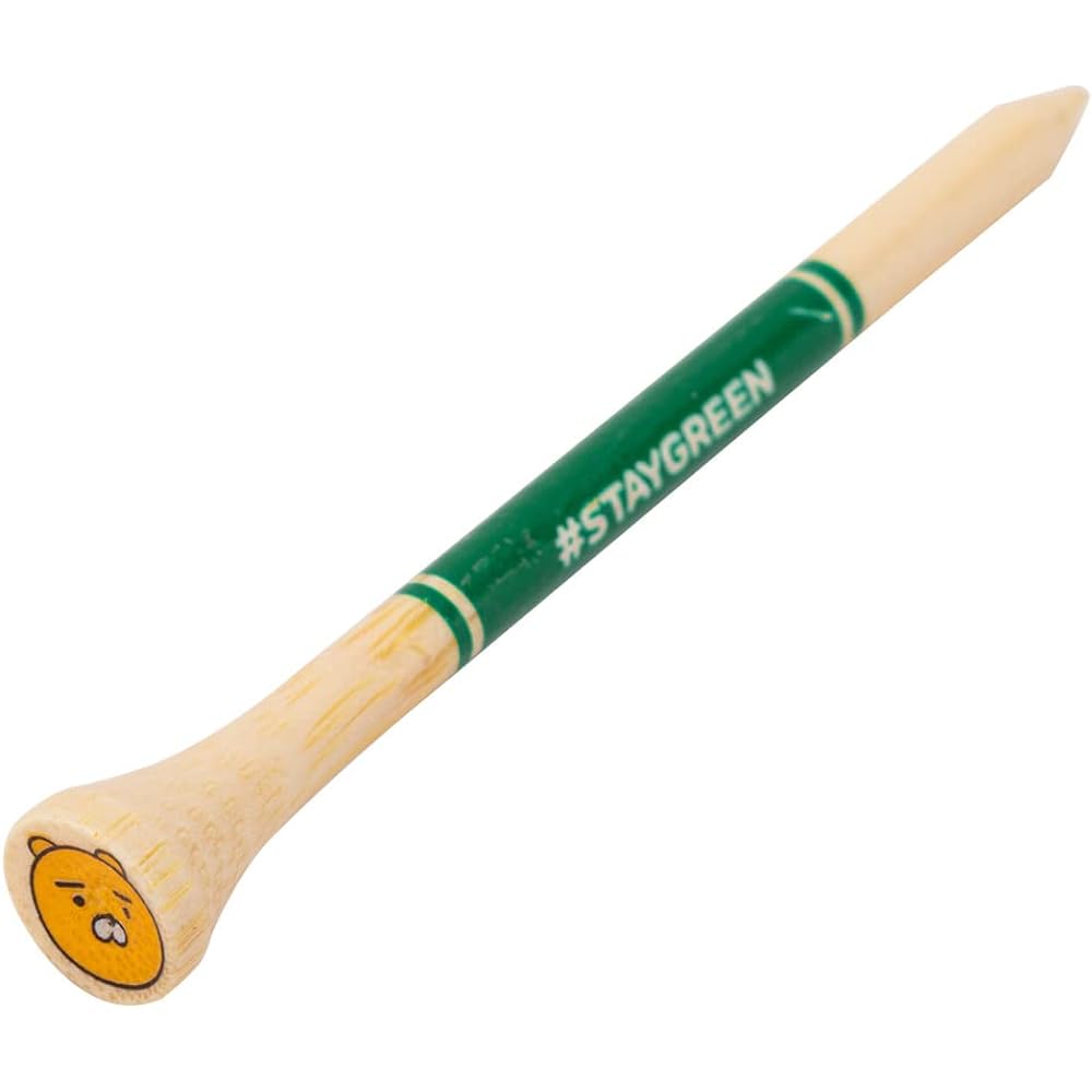 [Official] KAKAO FRIENDS GOLF Stay Green Golf Tees, Bamboo Golf Tees, Set of 100 (Ryan Ryan)