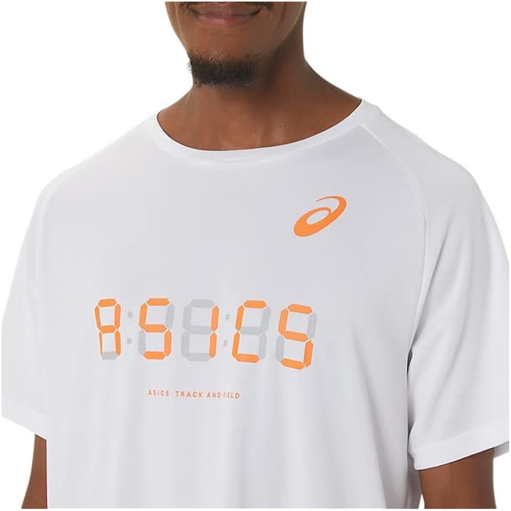 [ASICS] Track and Field Wear Printed Short Sleeve Shirt 2091A624 Men's