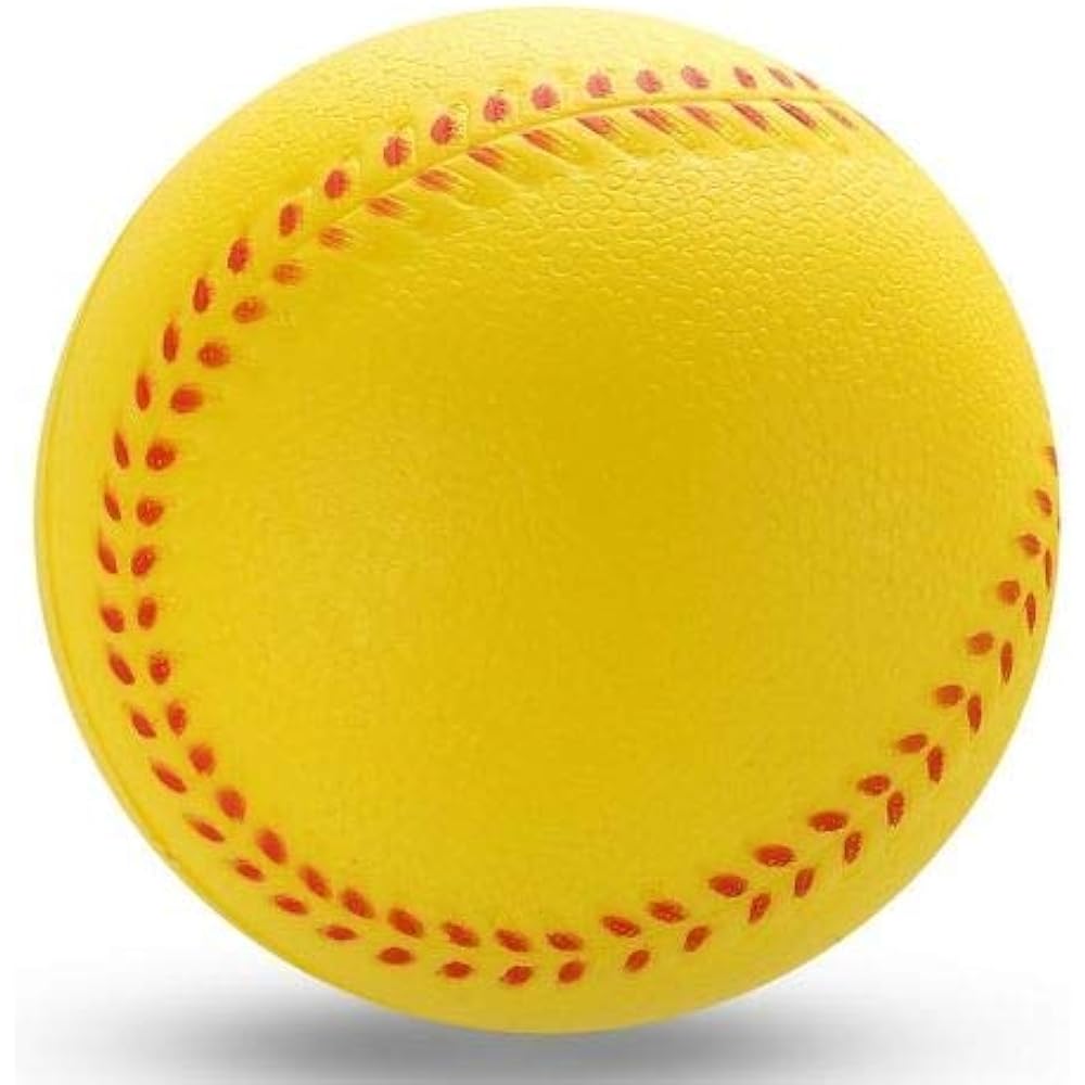 [Grepo] Urethane Balls for Baseball Practice, Yellow, Diameter 7cm, Fluorescent Color, Stands Out Even at Night, Batting, Toss Batting, Catchball, Training, Safety Set of 12