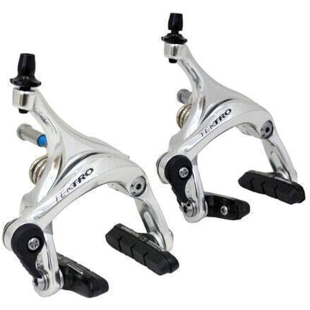 TEKTRO R526 Dual Pivot Caliper Brake Set 39-54mm Designed for 28C tire, Silver, MH1850-S