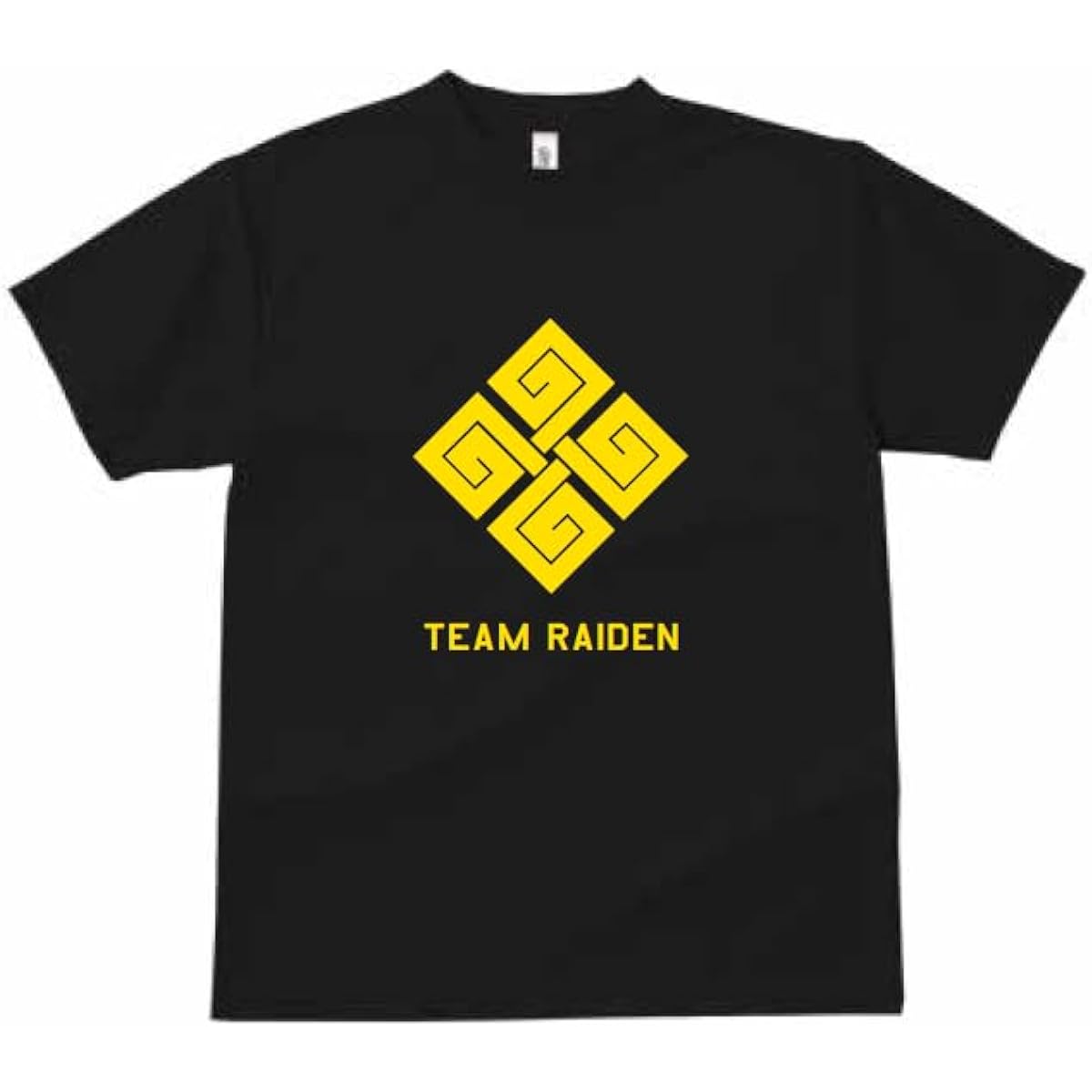 [Official] M League TEAM Raiden T-shirt KAMON 2024 Original Design Mahjong Official Goods Short Sleeve Summer Clothes Thick Black Yellow