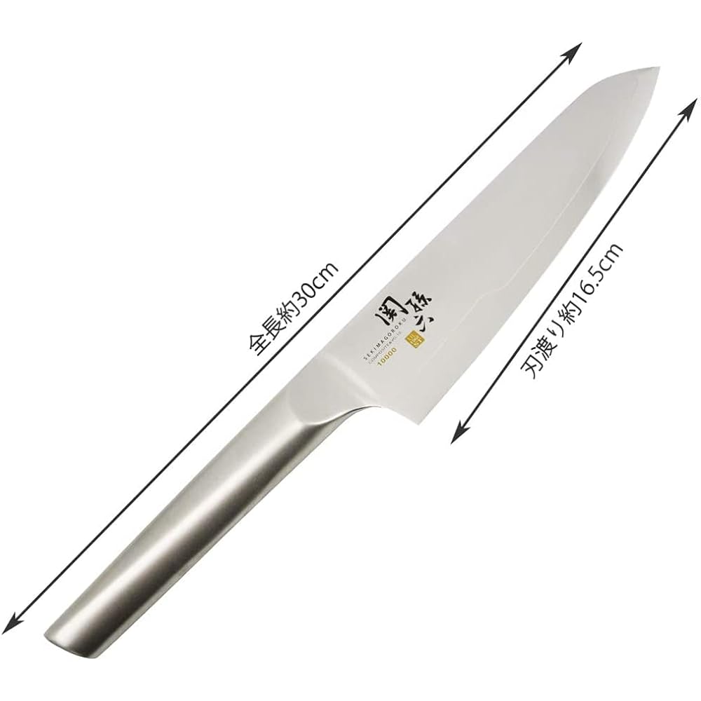 Kai KAI Santoku Knife Seki Magoroku 10000ST 165mm Antibacterial Cutting Board LL Plastic White 2-piece Set