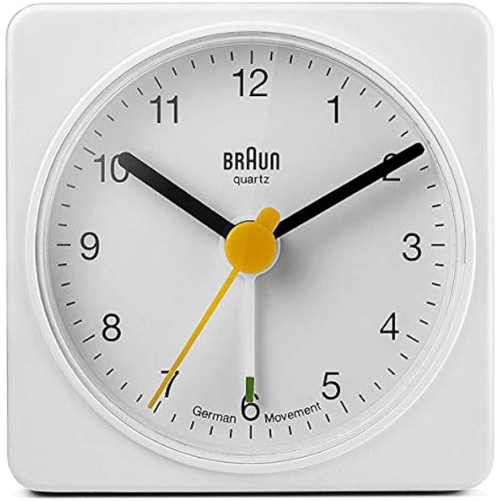 Brown BRAUN Quartz Alarm Clock BNC002WHWH [Parallel Import]