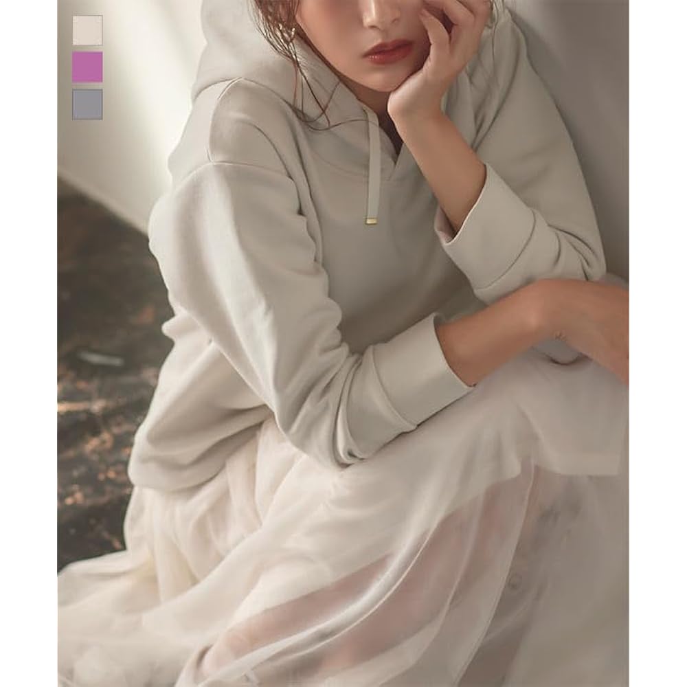 [Kobe Lettuce] Women's Hoodie, Cardboard, Hood, Easy, Exercise Wear, Tops, Sweatshirt, Loose [C4831]
