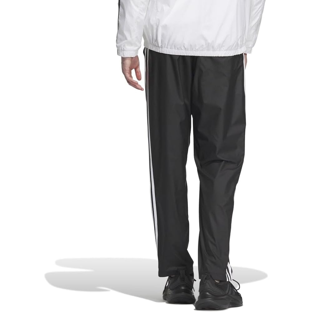 Adidas Jersey Bottom 3 Stripes Loose Fit Tapered Leg Open Hem WIND. RDY Wind Pants IJL71 Men's