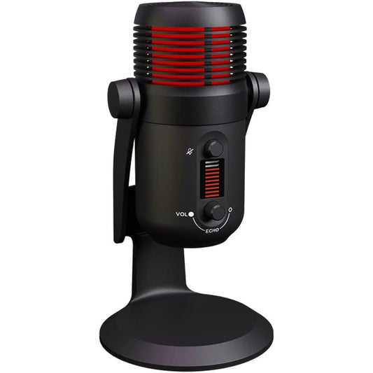 Aokicase USB Handheld Condenser Microphone, PC Microphone for Streaming, Online Class Live Microphone for YouTube/Tiktok/Ins Mac/PS4/PS5 with RGB Control, Headphone Jack, Pop Filter (Cardioid Pointing)