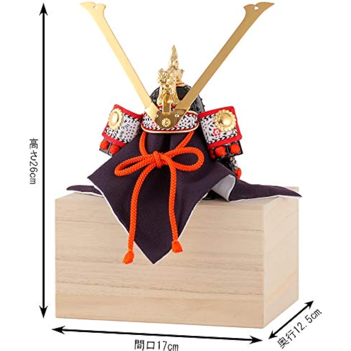 May Doll Kyugetsu Minamoto no Yoshitsune Helmet Decoration Helmet Only Famous General Helmet Yoshitsune's Helmet No. 8 Paulownia Box Included h315-kcp-r-5891nr