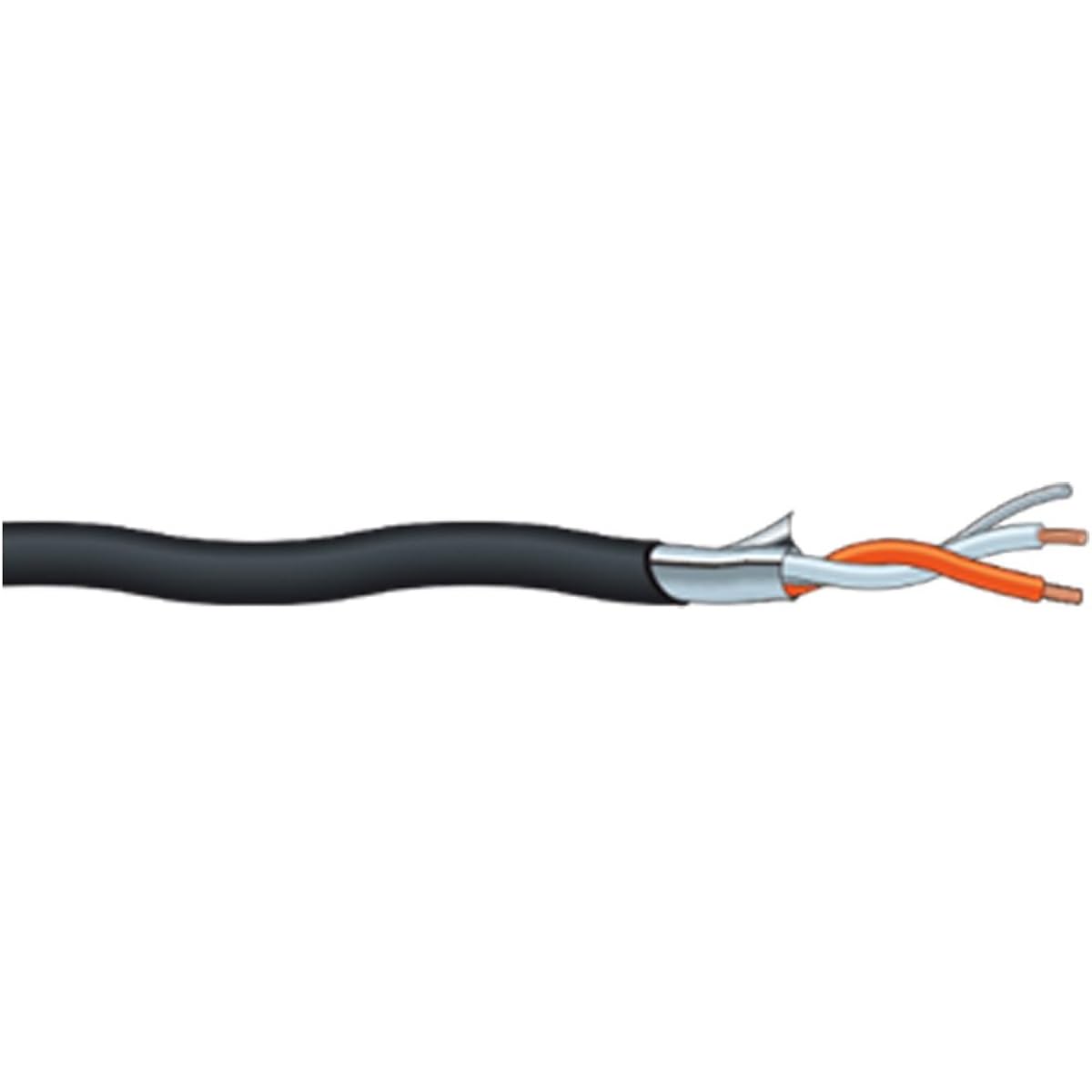 CANARE 2-core shielded cable 200m L-2B2AT (black)