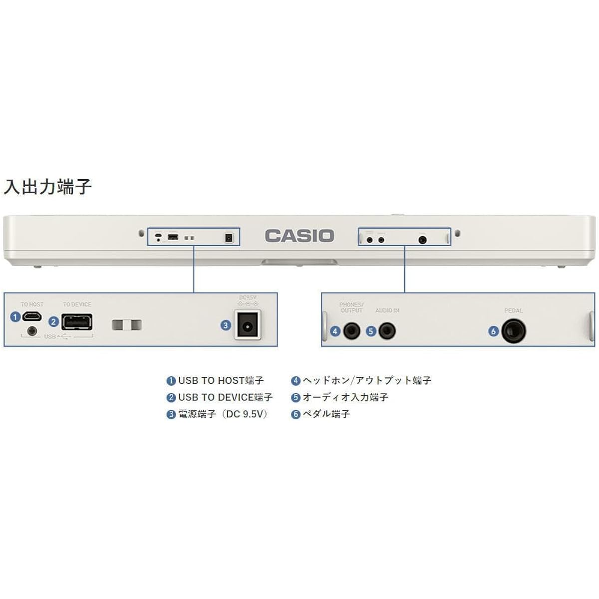 [Ready-to-use pedal and headphone set] CASIO Casiotone keyboard electronic piano 61 keys CT-S1 music stand included CTS1 (WE (white) pedal and headphone set)