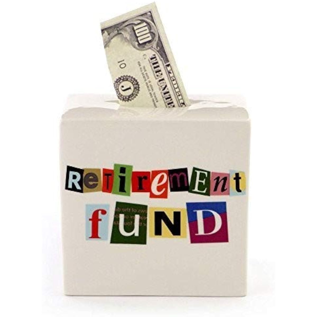 Enesco Our Name is Mud "Retirement Fund" Bank, White