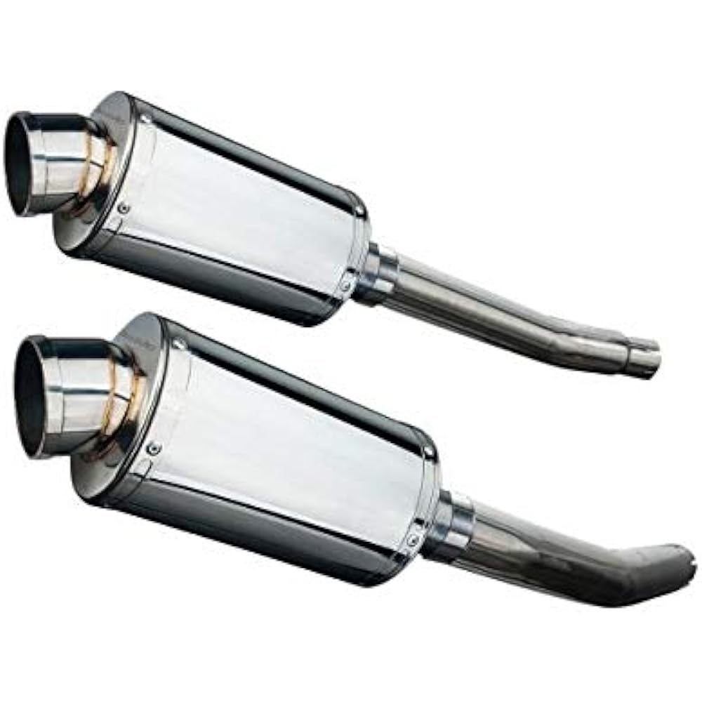 DELKEVIC Slip-on Stainless Oval Muffler SUZUKI GSX1300R HAYABUSA 2008-2017 225mm KIT2585