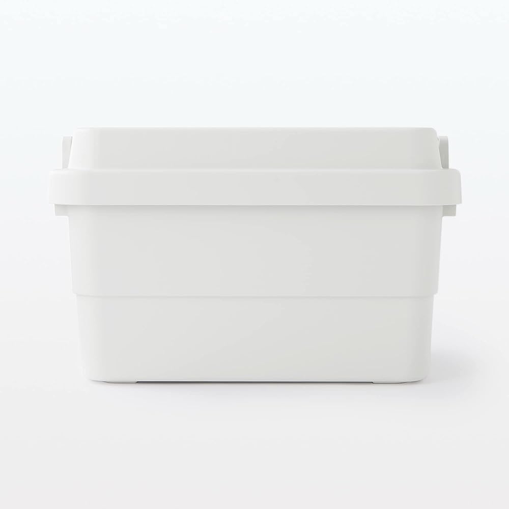 MUJI [Set of 4] Polypropylene sturdy storage box, large 50L, approx. width 60 x depth 39 x height 37 cm 44620830