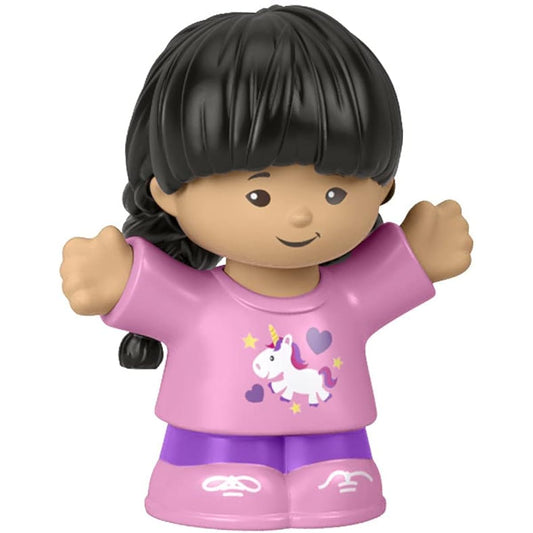 Little People Big Yellow Schoolbus Playset Replacement Part - GLT75 ~ Replacement Figure ~ Girl with Braids in Pink