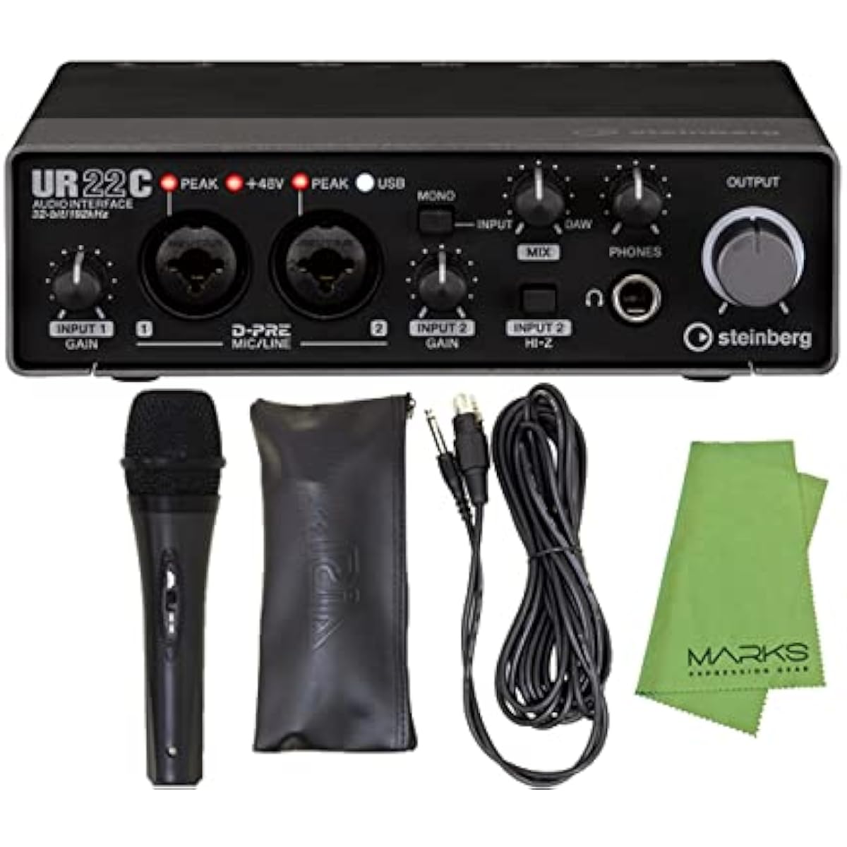 [Dynamic microphone (dedicated pouch/cable included)] Steinberg - USB 3.0 / USB Type-C compatible audio interface UR22C