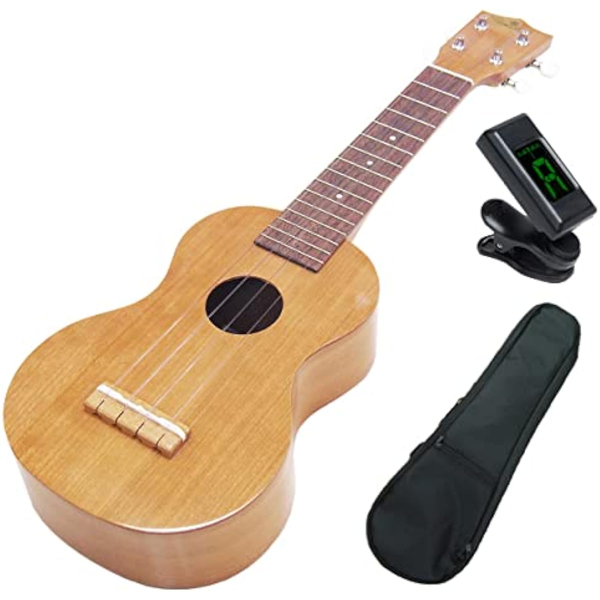 Famous Domestically Produced Ukulele FS-11G Soprano Clip Tuner with Soft Case American Cherry (Reliable Made in Japan) (Bright Cherry Wood) (u)
