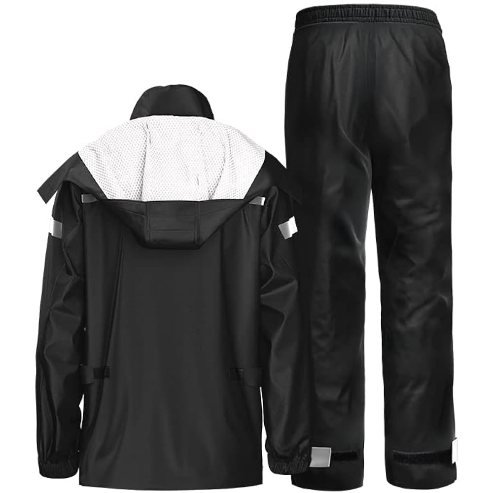 [MOTOWOLF] Motorcycle Rainwear Rain Jacket Rain Pants Rain Suit Jacket Wear Rainwear Top and Bottom Spring/Summer/Autumn/Winter Reflective Reflective Material Rain Gear Bicycle Fishing Outdoor Men Women